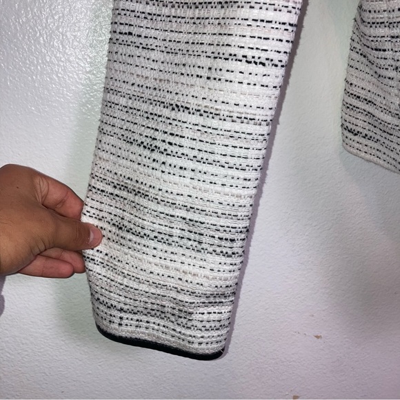 Calvin Klein black and white zip up blazer style work jacket - Picture 5 of 8